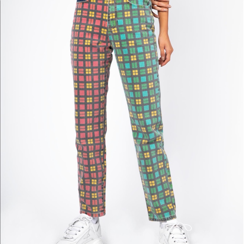 Plaid Ragged Priest Jeans